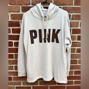 NWOT PINK Victoria's Secret Beige Hoodie